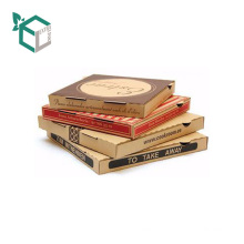 Boîte de pizza de papier de nourriture recyclée faite sur commande en gros de prix bon marché